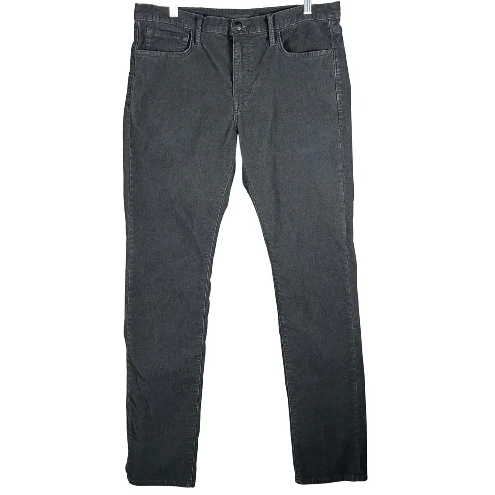 Joe's Jeans The Asher Pants‎ Men 34 Black Slim Fit Corduroy Stretch 5-Pocket